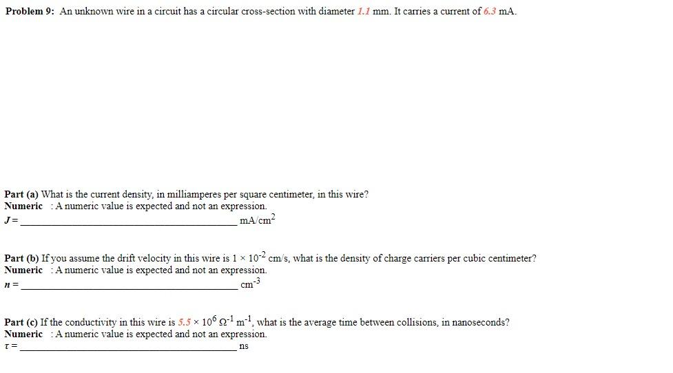 solved-problem-9-an-unknown-wire-in-a-circuit-has-a-chegg
