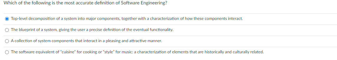 Solved Which of the following is the most accurate | Chegg.com