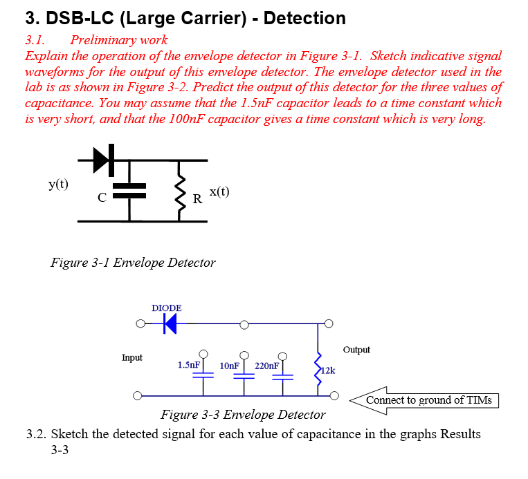 Solved Explain The Operation Of The Envelope Detector In | Chegg.com