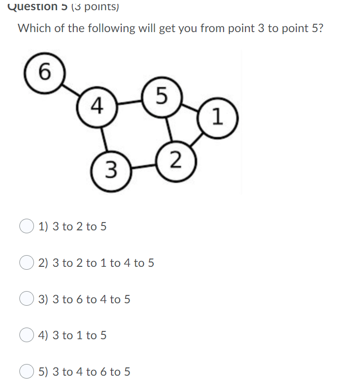 Solved Question 5 (3 points) Which of the following will get | Chegg.com