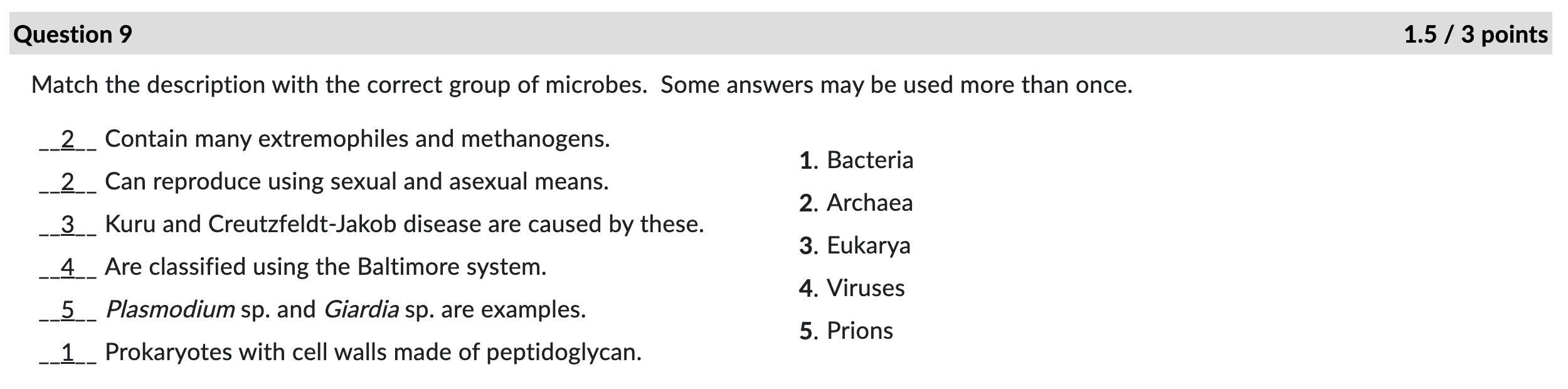 Solved Match the description with the correct group of | Chegg.com