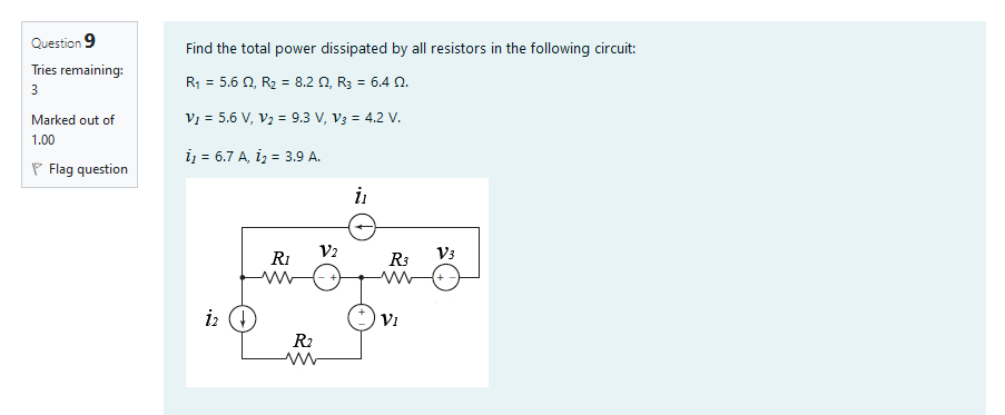 Solved Find The Total Power Dissipated By All Resistors In | Chegg.com