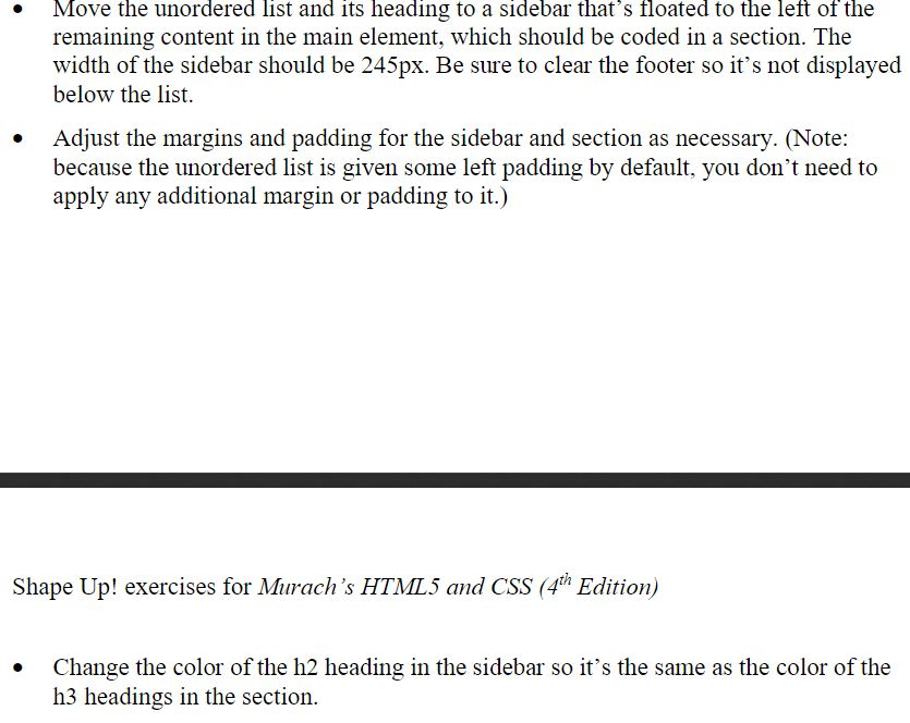 Solved Write a html code and the webpage should like the | Chegg.com