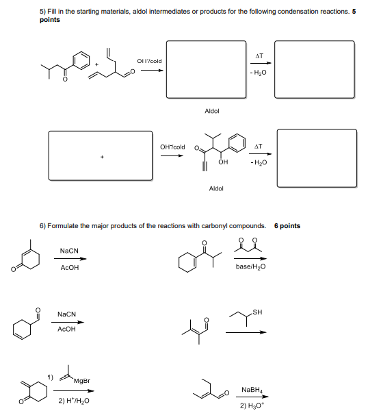 Solved 4) Formulate four different synthetic reactions (with | Chegg.com