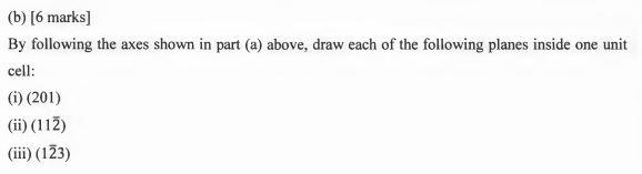 Solved By following the axes shown in part (a) above, draw | Chegg.com