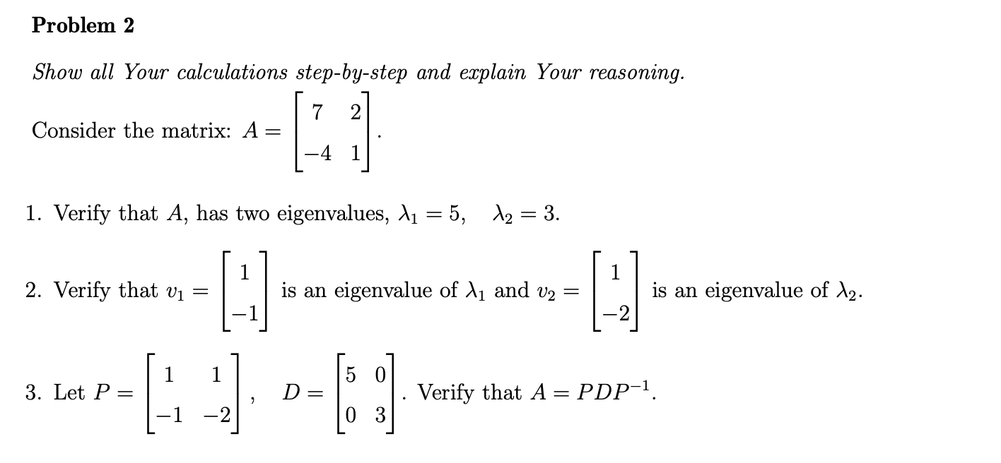 Solved Problem 2 Show all Your calculations step-by-step and | Chegg.com