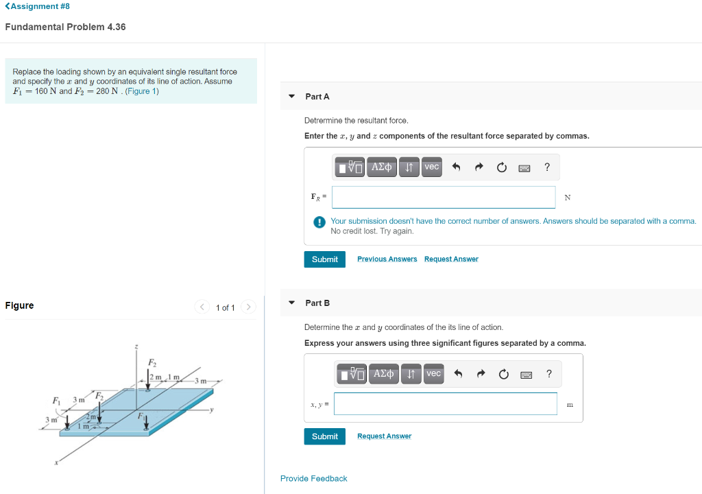 Solved Part B Determine the angle between the resultant | Chegg.com