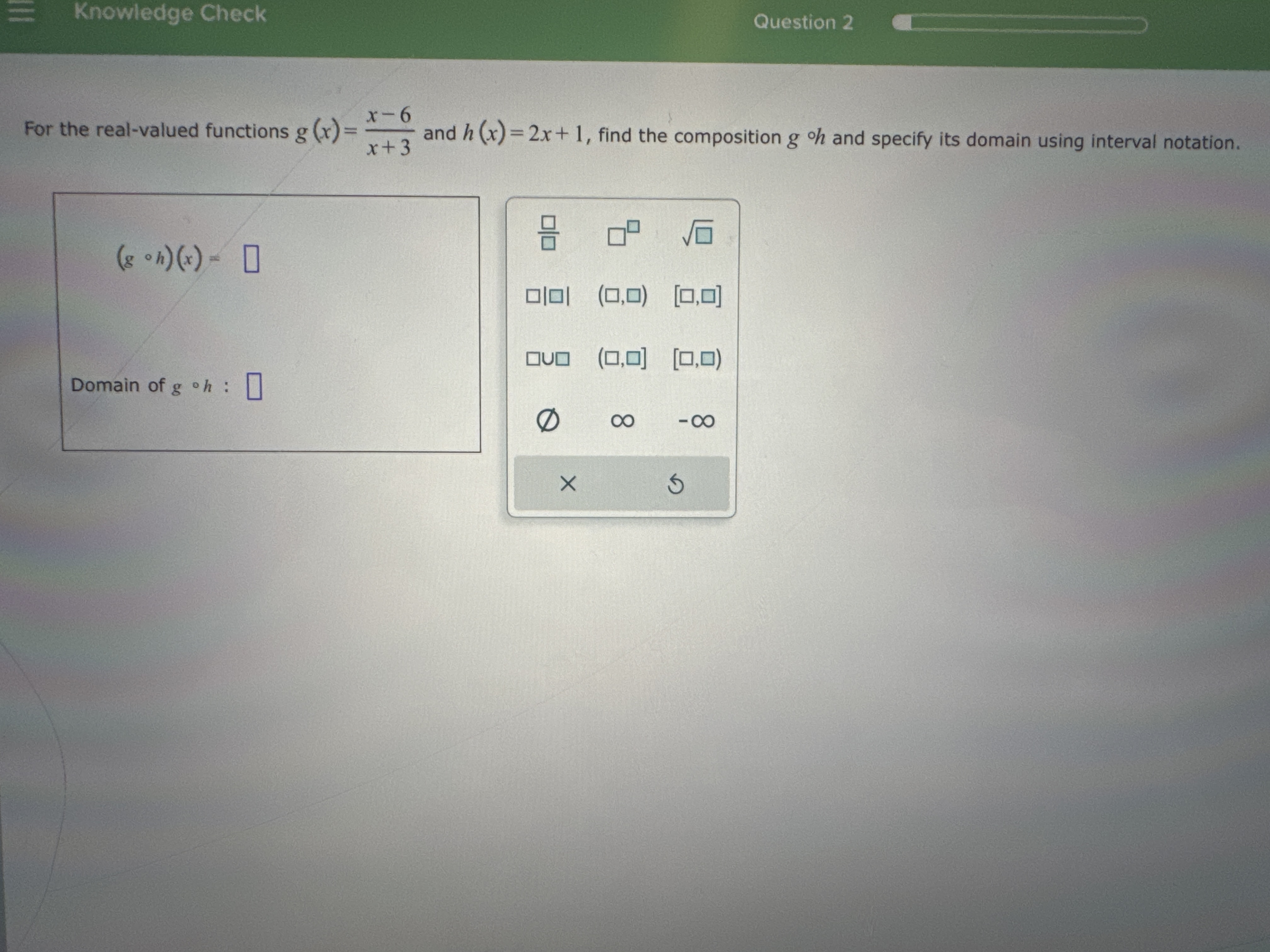 Solved For The Real Valued Functions Gxx3x−6 And 6003