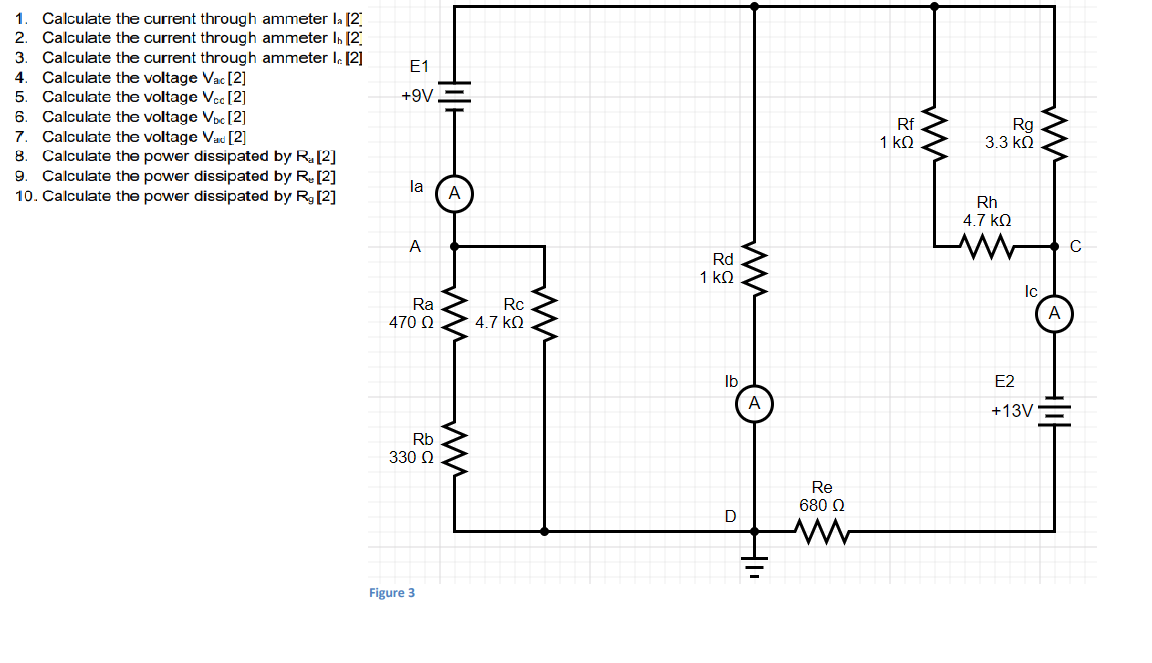 Solved 1. Calculate the current through ammeter Ia[2. 2.