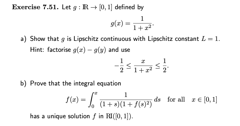 Solved aC) = Exercise 7.51. Let g: R → [0, 1] defined by 1 1 | Chegg.com