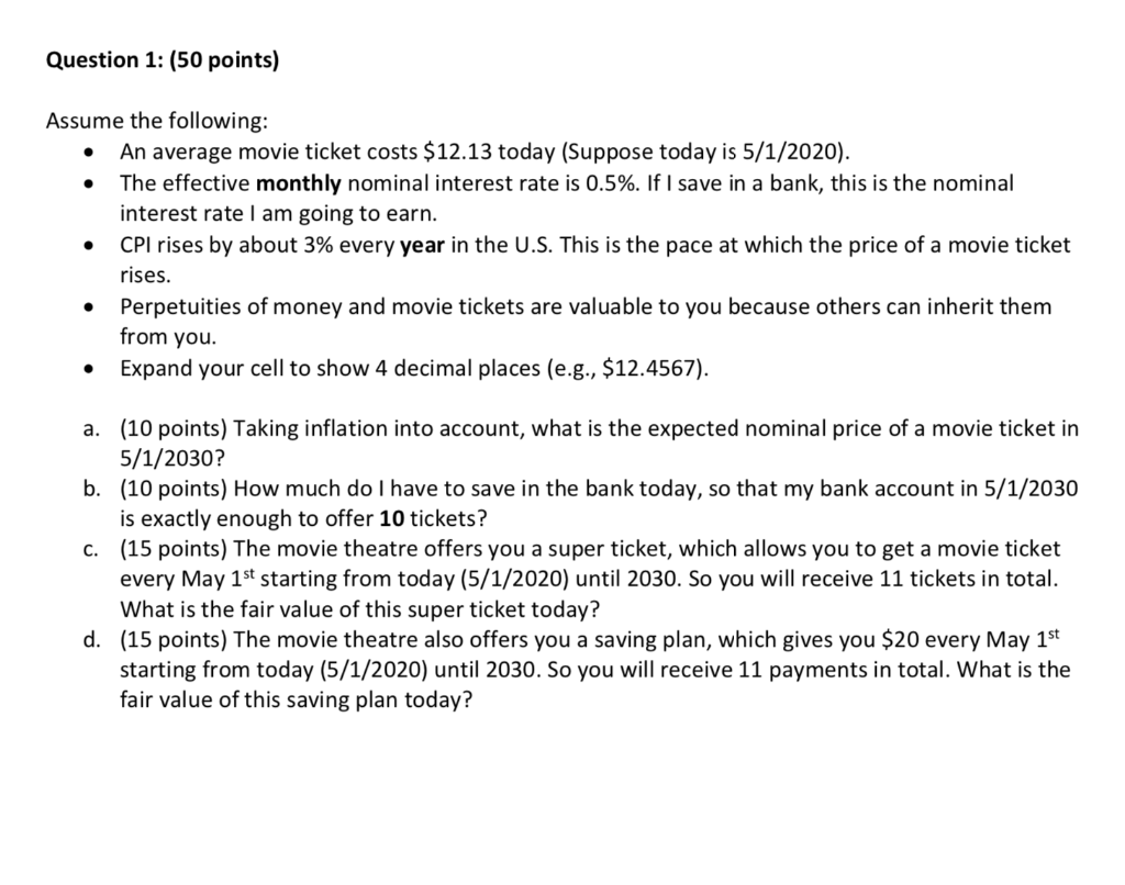 Solved Question 1 50 Points Assume The Following An Chegg Com