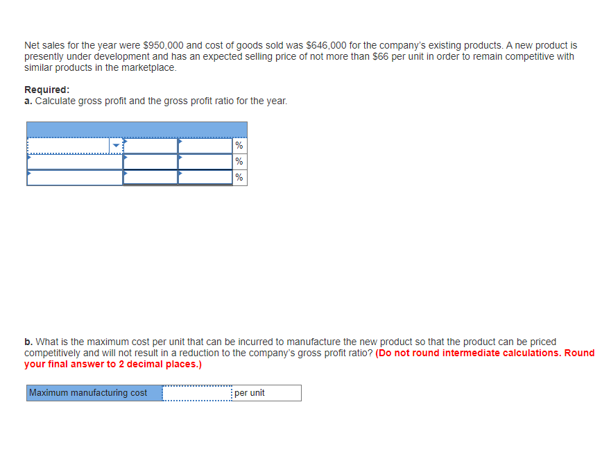Solved Net sales for the year were 950,000 and cost of