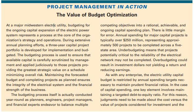 Solved Read the Project Management in Action section on the | Chegg.com