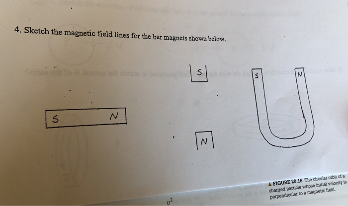 Solved 4. Sketch the magnetic field lines for the bar | Chegg.com