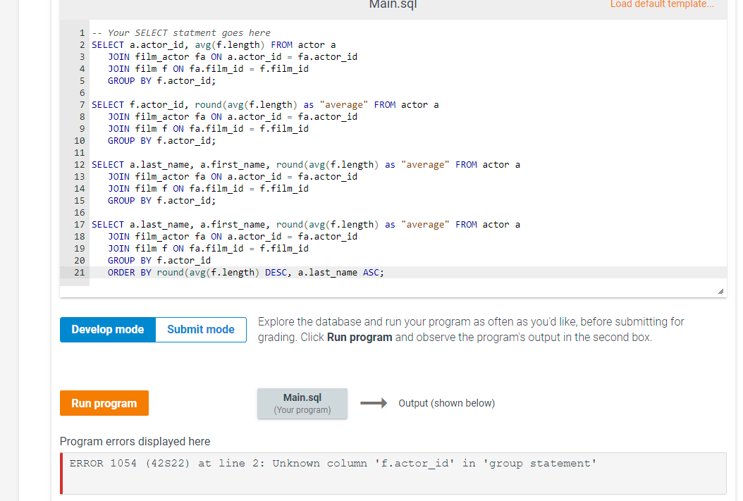 Solved Write a query that: Computes the average length of | Chegg.com