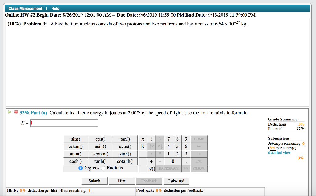 Solved Class Management | Help Online HW #2 Begin Date: | Chegg.com