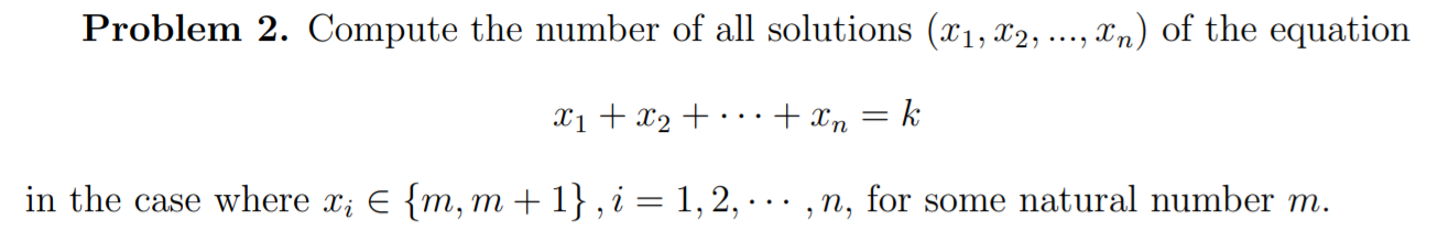 Solved Problem 2. Compute the number of all solutions (x1, | Chegg.com