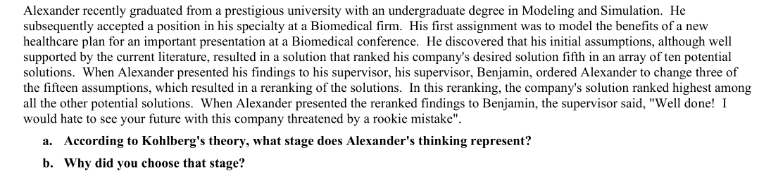 Solved Kohlberg’s Stages:stage 1: Obedience And Punishment 