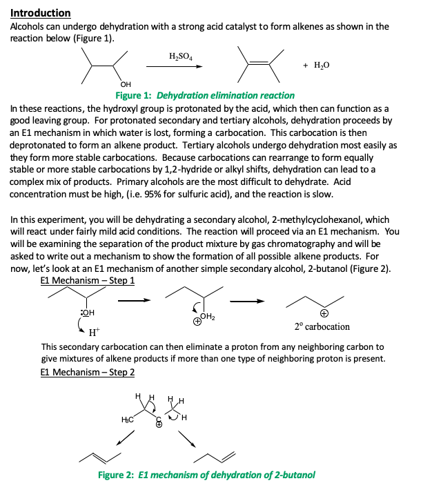 dehydration reaction mechanism of alcohols