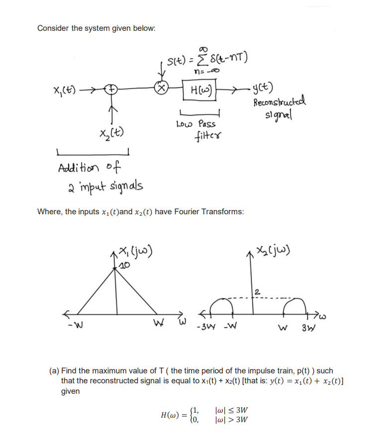 Solved Consider The System Given Below S T E St Nt N Chegg Com