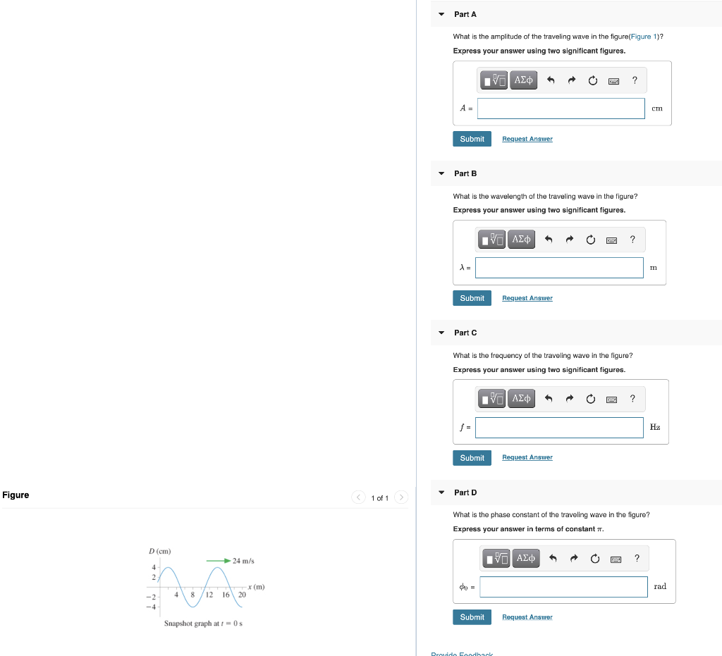 Solved Part A What is the amplitude of the traveling wave in | Chegg.com