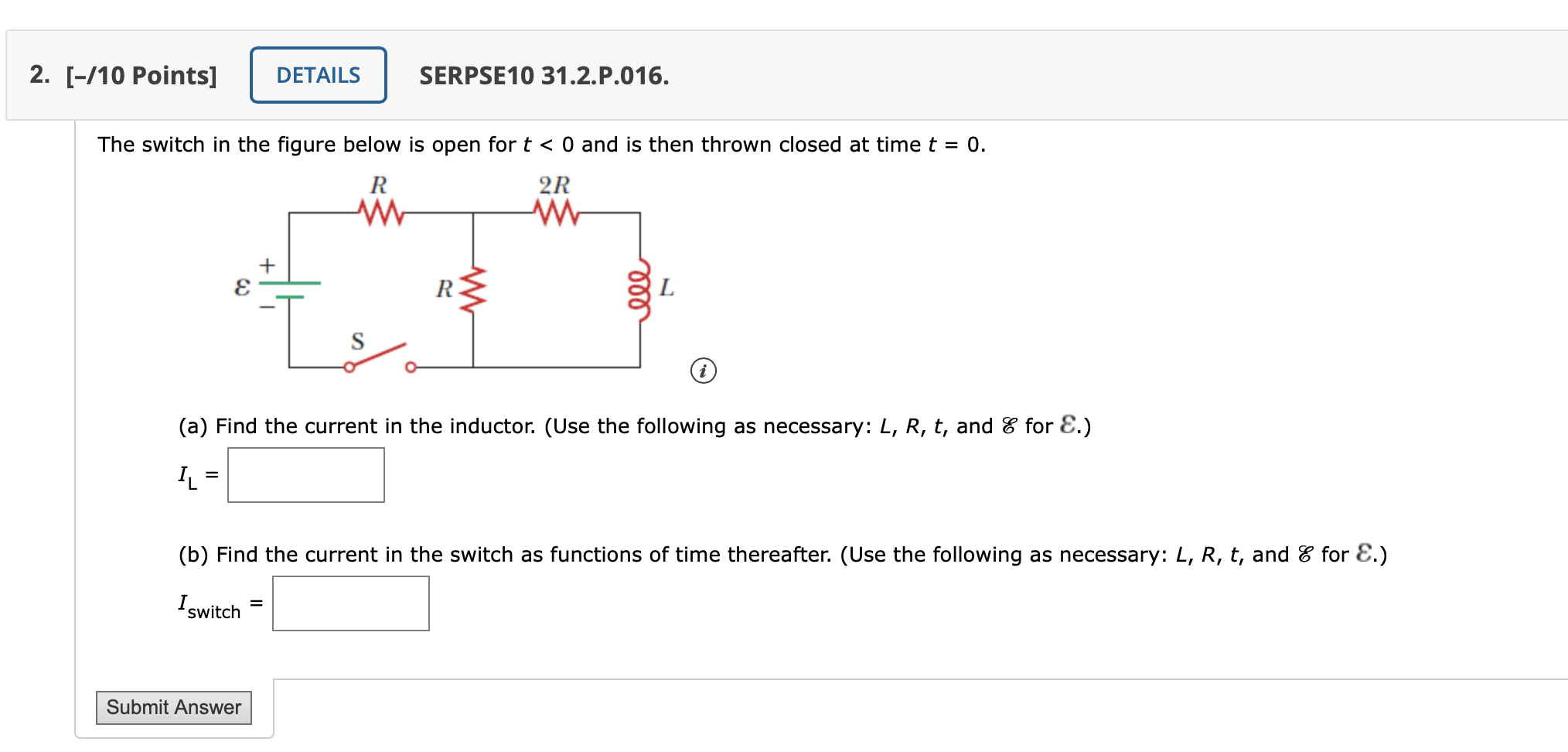 Solved 2 10 Points Details Serpse10 31 2 P 016 The Chegg Com