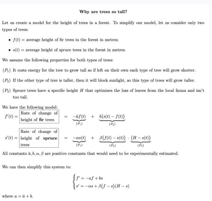 Why are trees so tall? Let us create a model for the | Chegg.com
