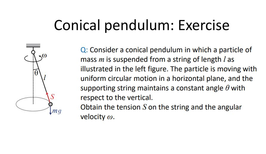 Solved Conical Pendulum Exercise Le Q Consider A Conical Chegg Com