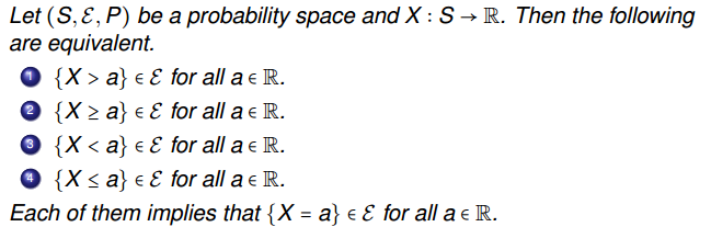 Solved Let (S,E,P) Be A Probability Space And X:S→R. Then | Chegg.com