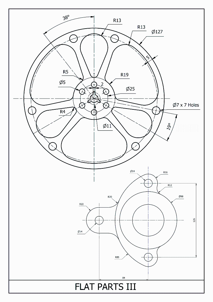 Solved 380 R13 R13 0127 R5 R19 05 025 t Q 07 x 7 Holes R4