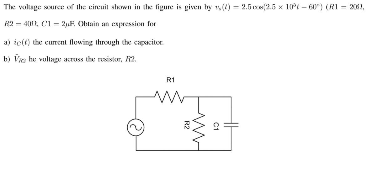 Solved The voltage source of the circuit shown in the figure | Chegg.com