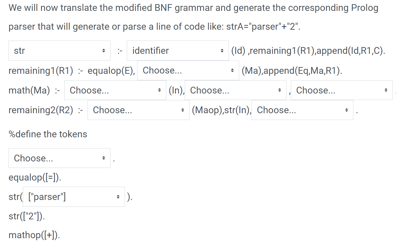 We will now translate the modified BNF grammar and | Chegg.com