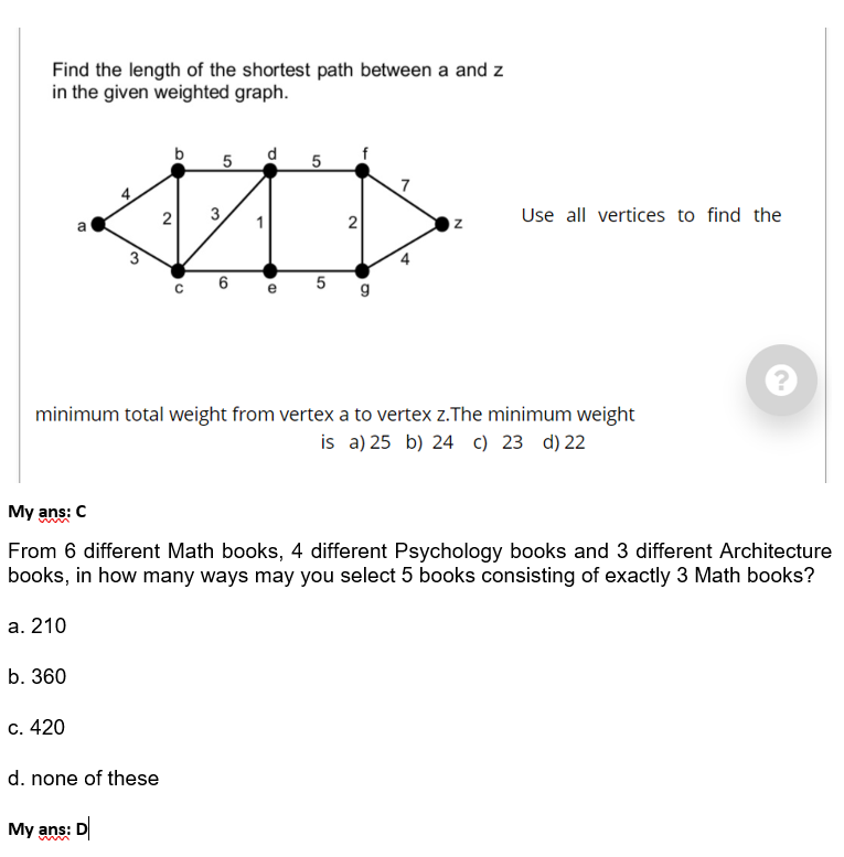 solved-find-the-length-of-the-shortest-path-between-a-and-z-chegg