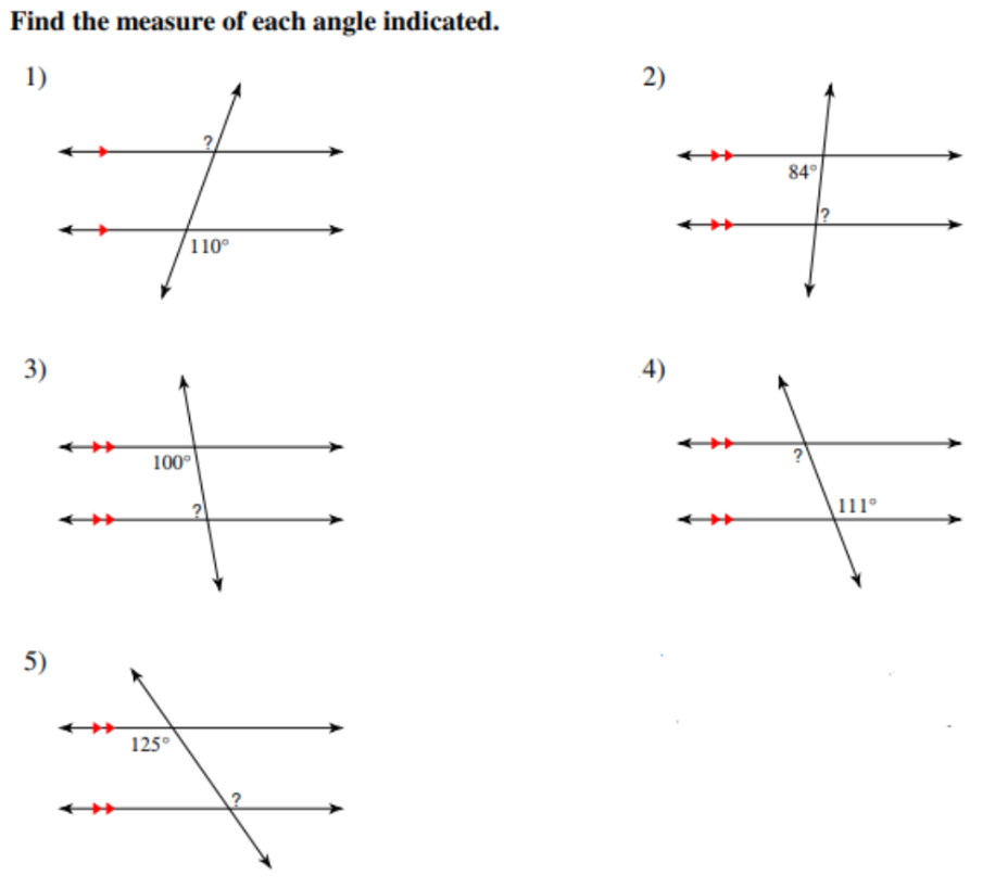 Solved Find The Measure Of Each Angle Indicated. 1) 2) 849 + | Chegg.com