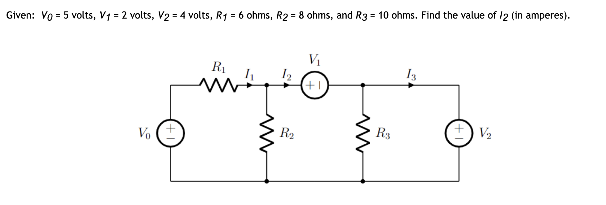 solved-given-v0-95-volts-r1-4-ohms-r2-5-ohms-and-r3-2-chegg