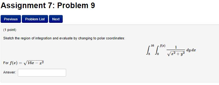 Solved Assignment 7: Problem 9 Previous Problem List Next (1 | Chegg.com