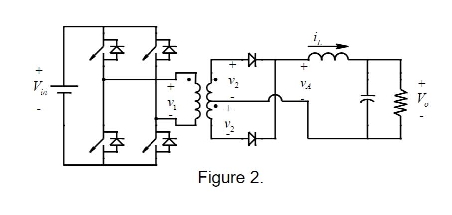 Solved In a full bridge converter shown in Figure 2,Vin =40 | Chegg.com