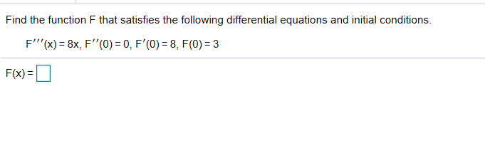 Solved Find The Function F That Satisfies The Following