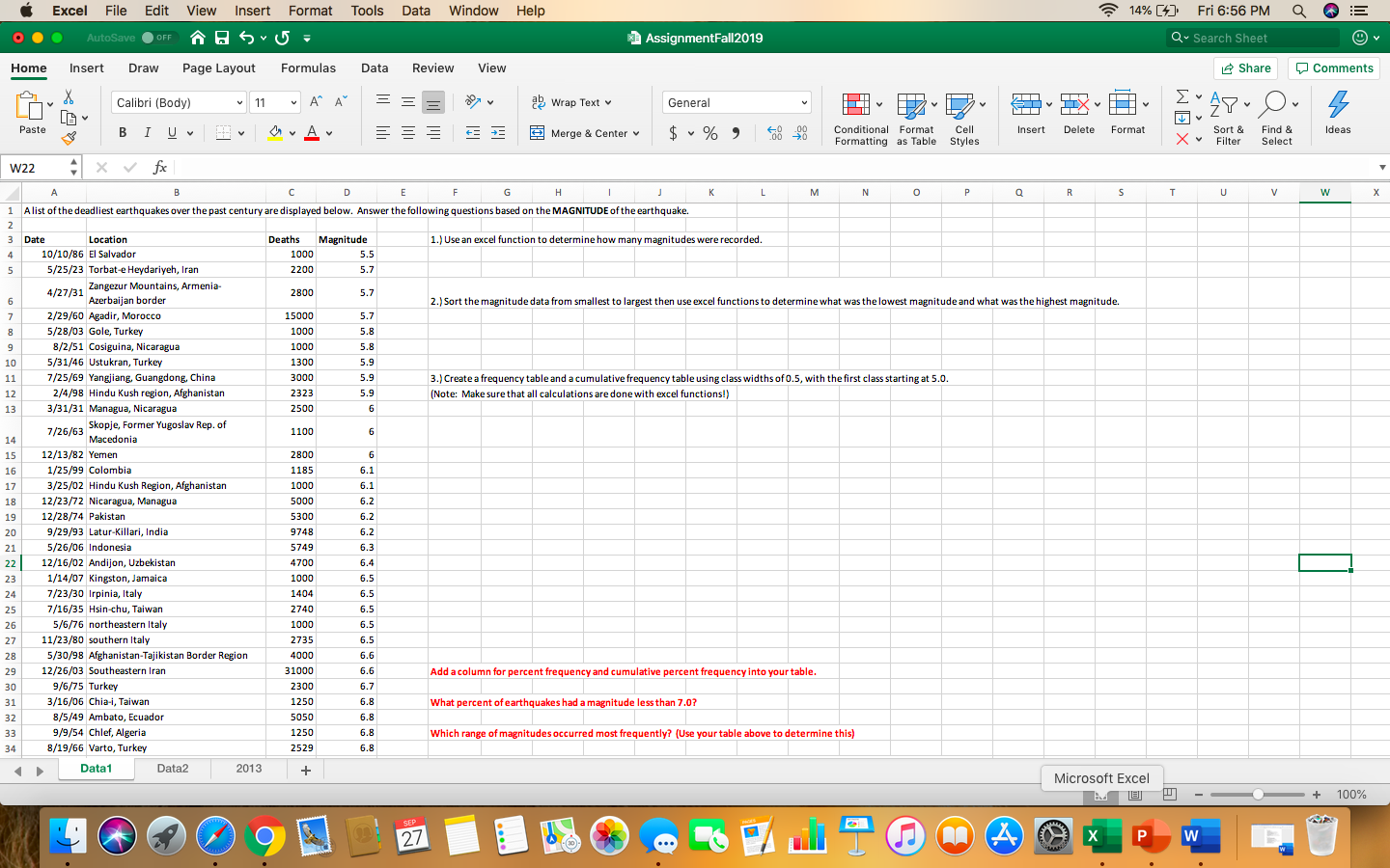 E í Excel File Edit View Insert Format Tools Data | Chegg.com