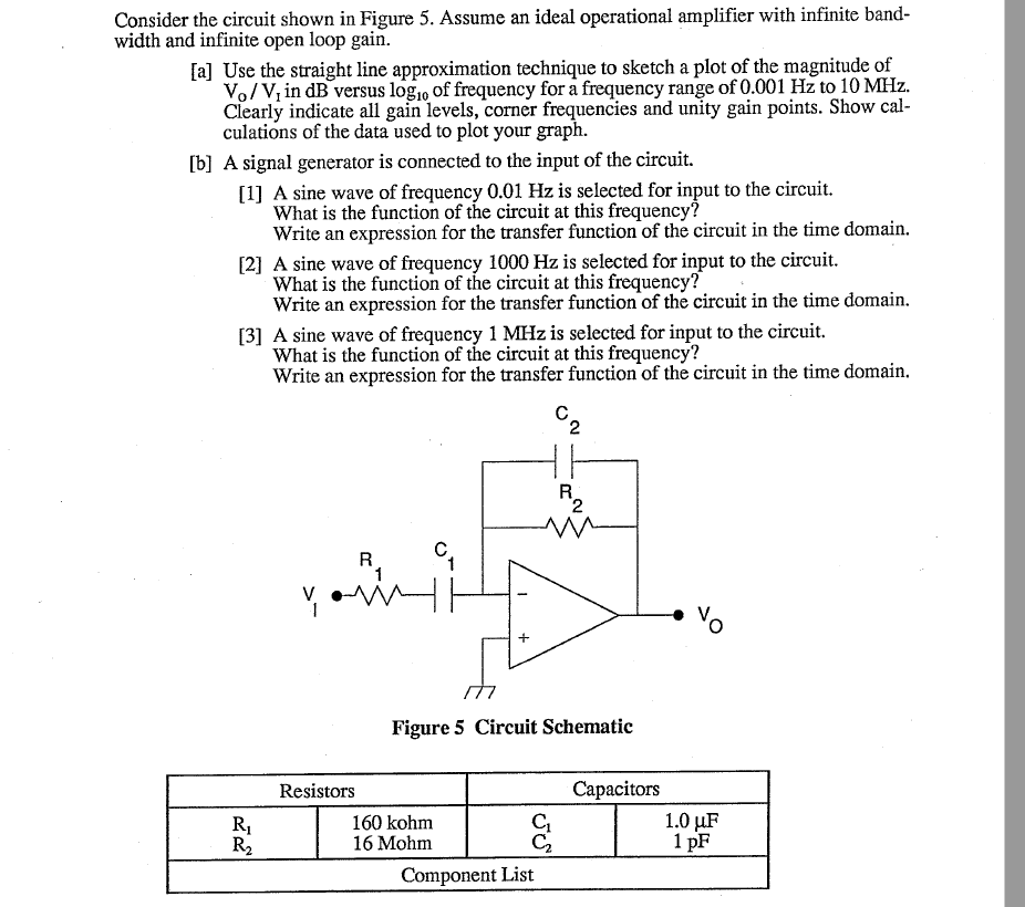 Solved Onsider The Circuit Shown In Figure 5. Assume An | Chegg.com