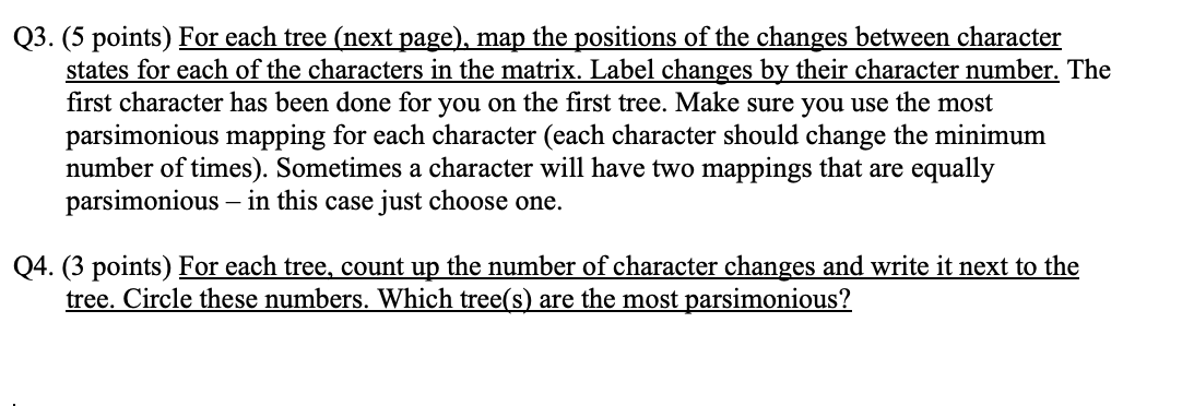 Please help answer these evolution problems by | Chegg.com