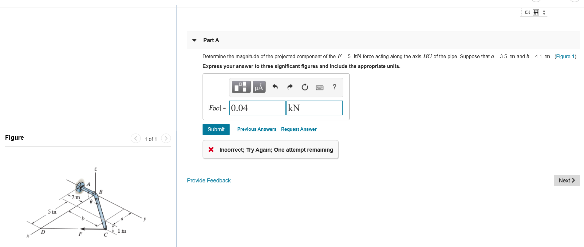 Solved CH # : Part A Determine The Magnitude Of The | Chegg.com