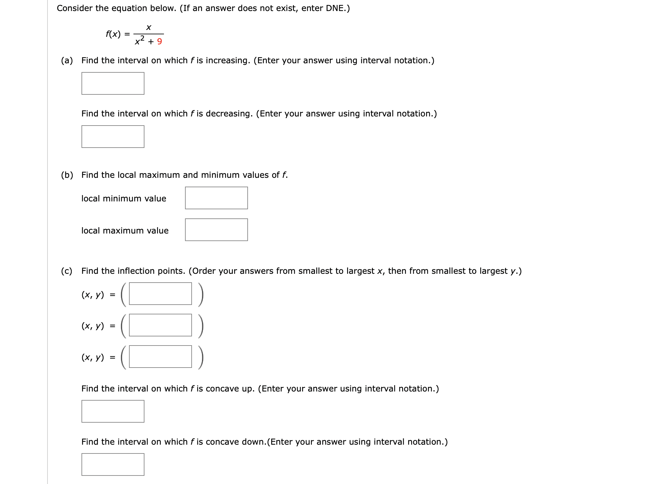 Solved Consider the equation below. (If an answer does not | Chegg.com