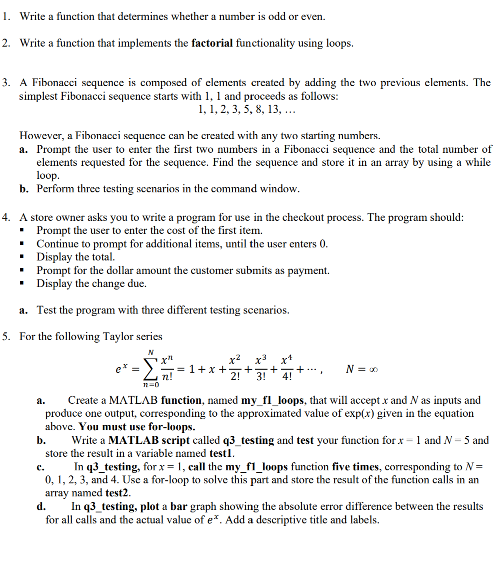 Solved 1. Write a function that determines whether a number | Chegg.com