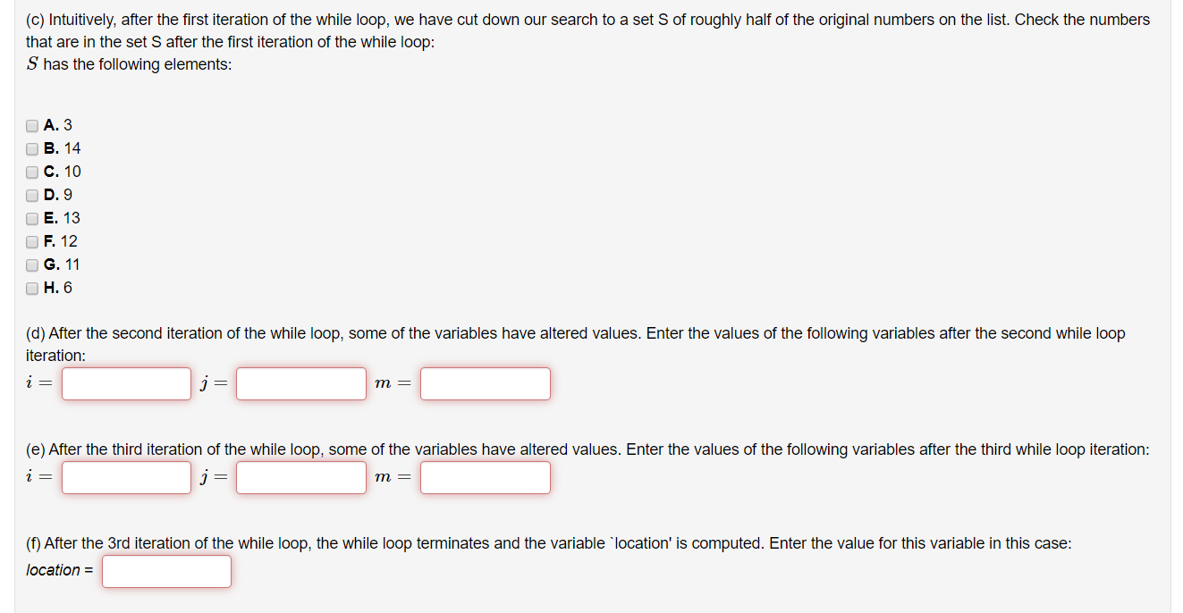 Solved Procedure Binary Search X Integer Ai Chegg Com