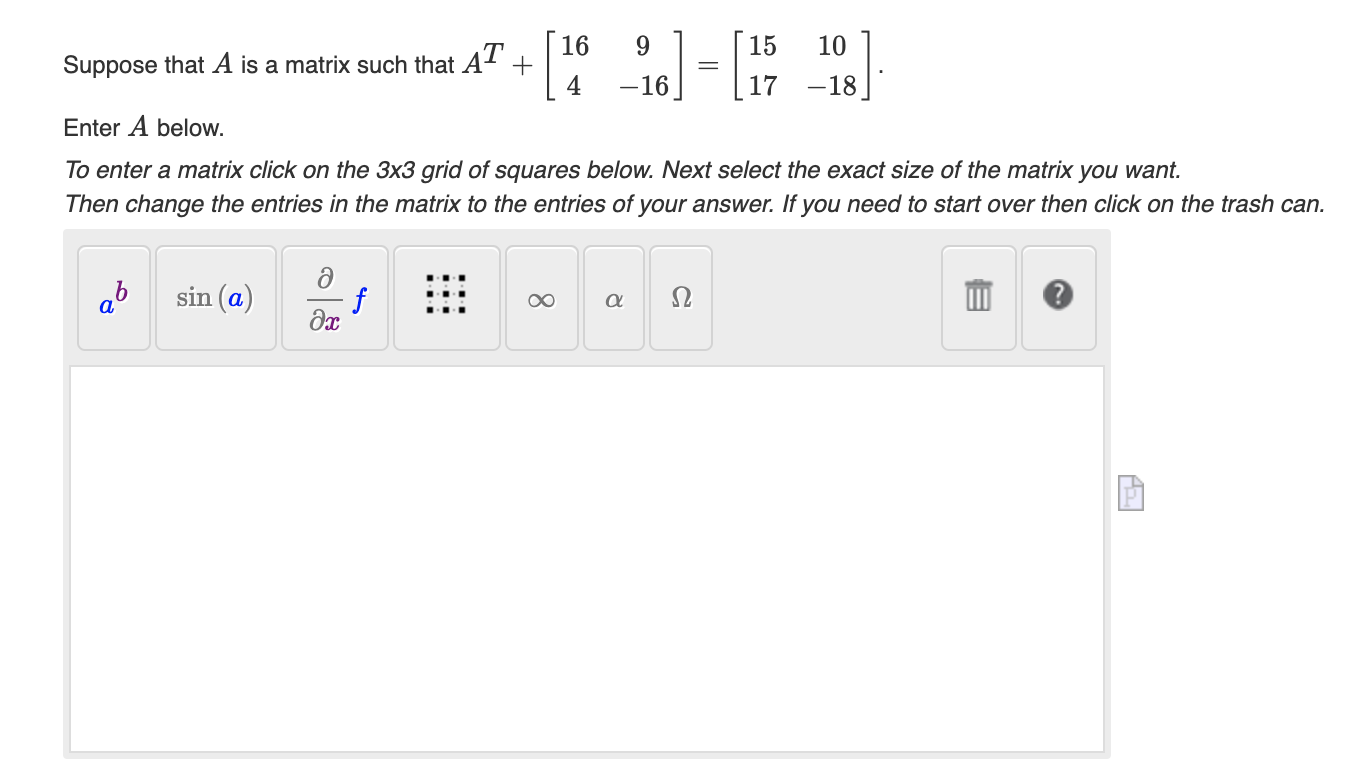 Solved Suppose that A is a matrix such that | Chegg.com