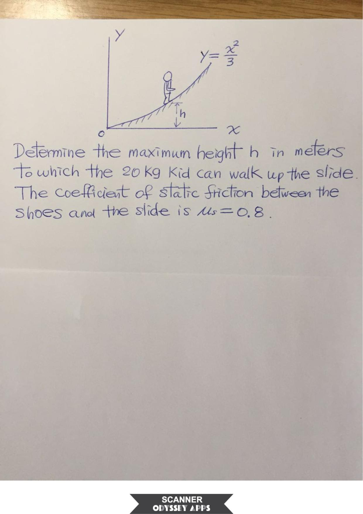 Max Height Math Problem Solved WIEN Determine the maximum height h in meters to | Chegg.com