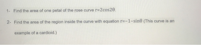 find the area of one petal of the rose curve calculator