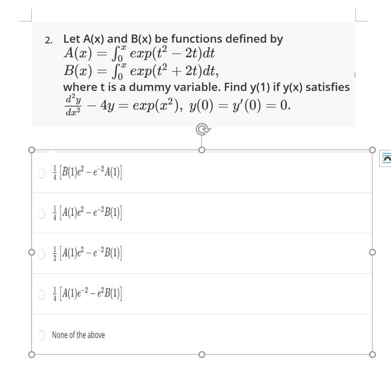 Solved How Do I Do This Question I Get A X E X 2 2x Chegg Com Solved How Do I Do This Question I Get A X E X 2 2x Chegg Com