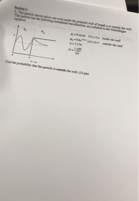 Solved Section I: 3. The paricle shown below can exist | Chegg.com